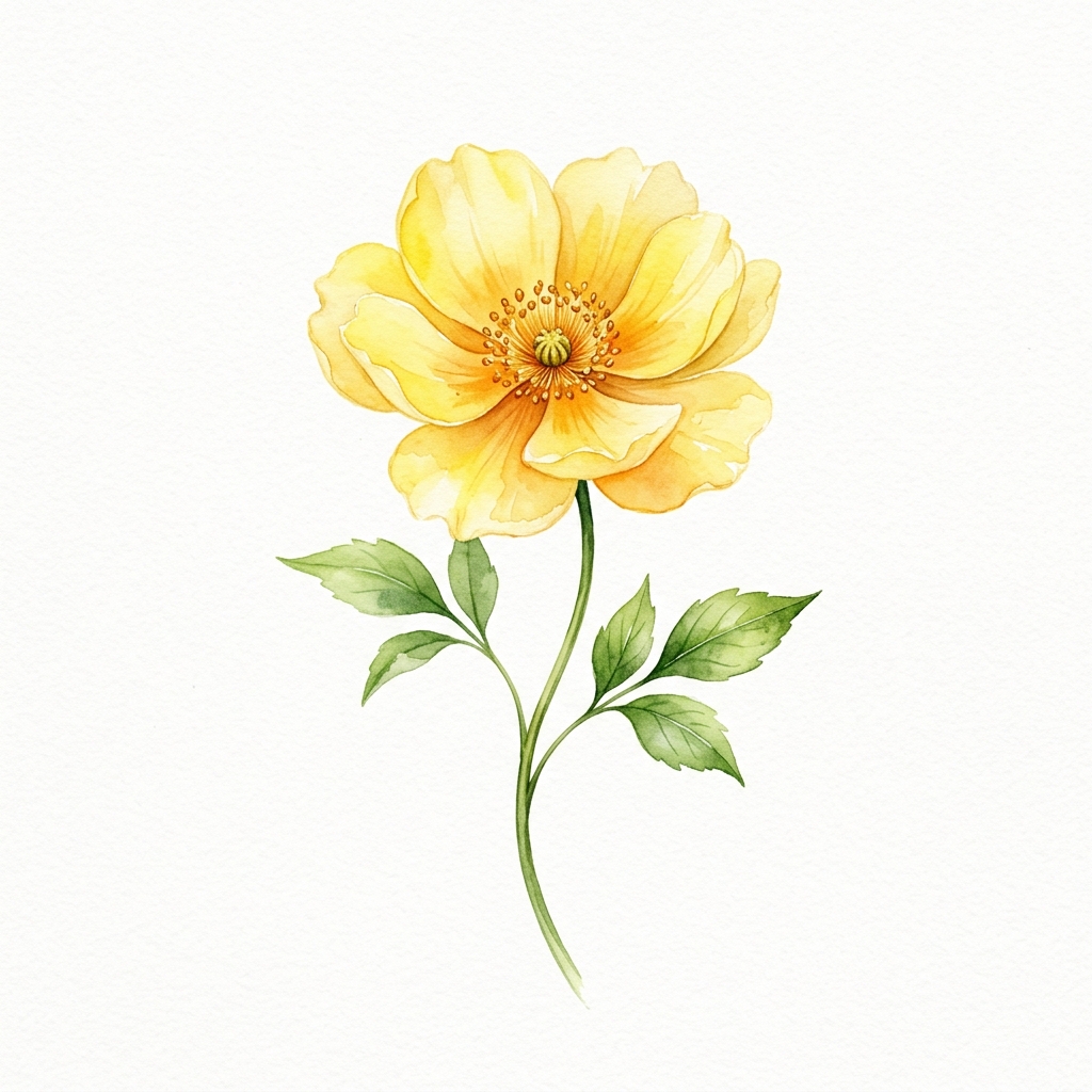 Flor silvestre amarilla botánica