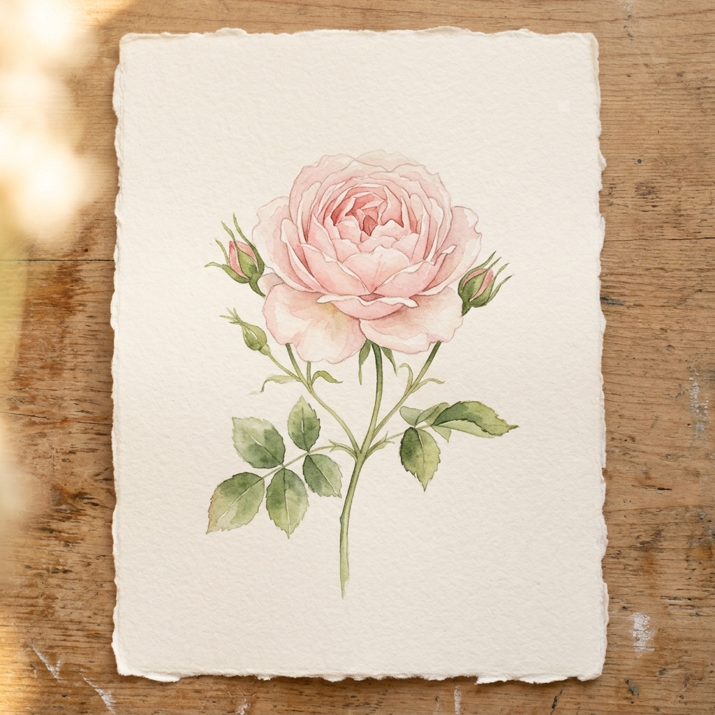 Rosa prensada para Zami